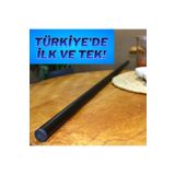 MTE HOME 100 Cm Siyah Eloksallı Metal Paslanmaz Alüminyum Oklava