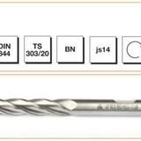 MTE HSSE DIN 844/BN 14 mm Uzun Parmak Freze