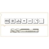 MTE HSSE DIN 844/BN 8 mm Kısa Parmak Freze
