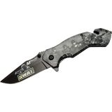 Mtech 4 23 6 Swat Kurtarma / Kamp Çakı 20cm - Yarı Otomatik, Kemerlikli, Cam Kırma Ve İp Kesme Aparatlı
