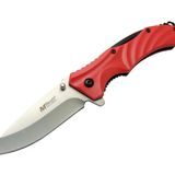 Mtech 4312 Kırmızı Kamp Çakı 20cm - Yarı Otomatik Kemerlikli