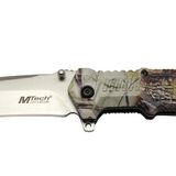 Mtech 465 Kamp Çakı 21CM - Yarı Otomatik, Kemerlikli, Plastik Sap