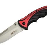 Mtech Handsome 455 Kırmızı Kamp Çakı 21CM - Yarı Otomatik, Kemerlikli