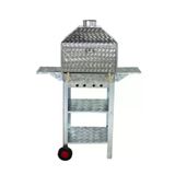 Mth-87 Davlumbazlı Bacalı Kanatlı Lama Izgaralı Mangal (2 Tekerlekli)