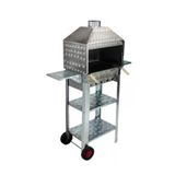 Mth-88 Davlumbazlı Bacalı Kanatlı Maltız Izgaralı Mangal (2 Tekerlekli)