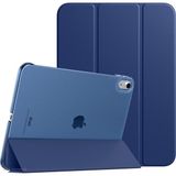 MTK Moveteck Apple iPad 11.Nesil A16/ 10. Nesil 10.9 2022 Tablet Kılıf Slim Smart Standlı Akıllı Kapak Otomatik Uyku Akıllı Folio ve Sert Pc Yarı Saydam Kapak iPad - Apple İpad 10.Nesil - Lacivert