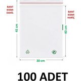 MTKardeşler 100 Adet 30X40+5 cm Şeffaf Yeşil Geri Dönüşümlü Yapışkanlı Naylon Poşet 30X45 Yeşil Dönüşüm Poşet
