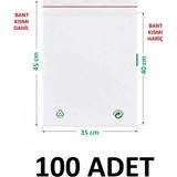 MTKardeşler 100 Adet 35X40+5 cm Şeffaf Yeşil Geri Dönüşümlü Yapışkanlı Naylon Poşet 35X45 Yeşil Dönüşüm Poşet