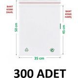 MTKardeşler 300 Adet 35X45+5 cm Şeffaf Yeşil Geri Dönüşümlü Yapışkanlı Naylon Poşet 35X50 cm Yeşil Dönüşüm Poşet