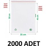 MTKardeşler 35X45+5 cm Şeffaf Yeşil Geri Dönüşümlü Yapışkanlı Naylon Poşet 35X50 cm Yeşil Dönüşüm Poşet 2000 Adet