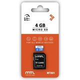 Mtl 4 GB Micro SD Kart Class 10 - Telefon Tablet Kamera Uyumlu Yüksek Hızlı Hafıza Kartı