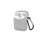 Mtl Airpods 1 ve 2. Nesil ile Uyumlu Premium Lansman Serisi Kadife Iç Astarlı Darbe Emici Silikon Kılıf - Gri
