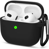 Mtl Airpods 3. Nesil ile Uyumlu Premium Lansman Serisi Kadife Iç Astarlı Darbe Emici Silikon Kılıf - Siyah