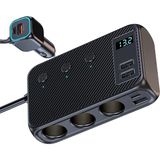 Mtl Araç Çakmaklık Çoğaltıcı USB Type-C Şarj Aleti MT-A9875 - Siyah
