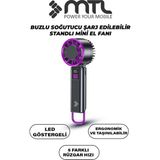 Mtl Peltier Buz Soğutmalı El Vantilatörü | 5 Kademe, 3600MAH, 15000 Rpm, Usb-C, Masa Standlı MT8422 - Siyah