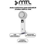 MTL Peltier Buz Soğutmalı El Vantilatörü | 5 Kademe, 3600mAh, 15000 RPM, USB-C, Masa Standlı MT8422