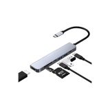 MTL Type-C 7in1 Hub Çoklayıcı | 4K UHD | 87W PD | USB 3.0 x2 | HDTV | SD/TF Port Usb Çoklayıcı MT8901 ile uyumlu