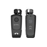 MTL Yaka Klipsli Mono Makaralı Bluetooth Kulaklık Çift Telefon Destekli Siyah ile uyumlu