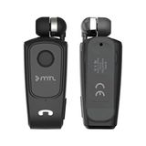 Mtl Yaka Klipsli Mono Makaralı Bluetooth Kulaklık Çift Telefon Destekli - Siyah