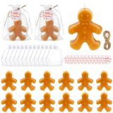 MTLEE 12 Set Noel Mumları Hediye Noel Mumları Ev için Noel Ağacı Şekilli Mum Zencefilli Adam Mum Noel Partisi Tatil Yeni Yıl Dekorasyonu için Noel Geyiği Mum (Zencefilli Kurabiye Adam)