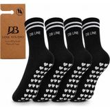 MTM My The Mall Giyim Db Lıne Kaydırmaz Yoga Pilates Çorabı 4'lü | Pamuklu Silikon Taban, Barre Stüdyo Spor - Beyaz