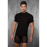 MTM My The Mall Giyim Doreanse Balıkçı Yaka Vücudu Saran Tişört 2730 - Beyaz - 2XL