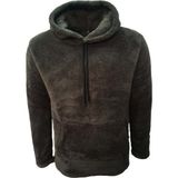 Mtn Erkek Peluş Kapüşonlu Sweatshirt ST01519 - Haki - Beyaz