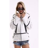 Mtn M2201 Kadın Oversize Tüylü Ceket - M2201 - Beyaz - ST01245-BEYAZ-M