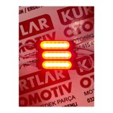 MTO Camlı Parmak Led Lamba Kırmızı 12 Volt Su Geçirmez