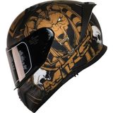 Mts 801 Anubıs Gold Full Face Kask - Siyah - Sarı