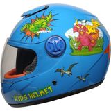 MTS Çocuklar İçin Dino Mavi Full Face Kask PP Malzeme ile Güvenli Kullanım