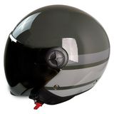 MTS FX101 Nardo Silver Motosiklet Kaskı Yarım Açık Motorcu Kask - XL - Çok Renkli