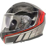 Mts Helmets 966 Çene Açılır Kask - Siyah-Kırmızı - S