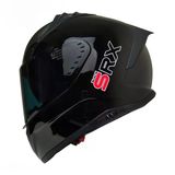 Mts M-201-Snake Parlak Siyah Güneş Vizörlü Kask