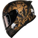 Mts M-801 Anubıs Golg Güneş Vizörlü Kask (Siyah Camlı) - Renkli