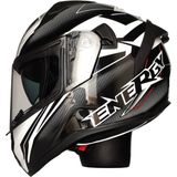 Mts M-801-SNAKE Energy Güneş Vizörlü Kask - Siyah - Beyaz