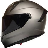 Mts M-910 Mat Gri Güneş Vizörlü Kask (Siyah Camlı) - 2XL - Mat Titanyum