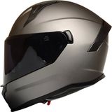 Mts M-910 Mat Gri Güneş Vizörlü Kask (Siyah Camlı) - Mat Titanyum - XL