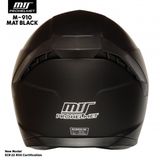 Mts M-910 Mat Sıyah Gunes Vızorlu Kask (Sıyah Camlı)