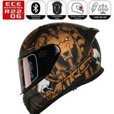 MTS M801 Snake Anubis Motosiklet Kaskı Spoiler Mod Güneş Vizörlü Full Face Kask - Çok Renkli