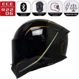 MTS M910 Born Motosiklet Kaskı Spoiler Mod Güneş Vizörlü Full Face Kask - XL - Çok Renkli