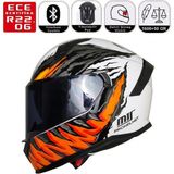 MTS M910 Insect Motosiklet Kaskı Spoiler Mod Güneş Vizörlü Full Face Kask - 2XL - Çok Renkli