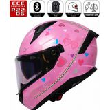 MTS M910 Layd Stora Motosiklet Kaskı Güneş Vizörlü Full Face Kask - Çok Renkli
