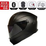 MTS M910 Mat Siyah Motosiklet Kaskı Spoiler Mod Güneş Vizörlü Full Face Kask - XL