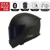 MTS M910 Voge Motosiklet Kaskı Spoiler Mod Güneş Vizörlü Full Face Kask - 2XL - Siyah