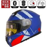 MTS M966 V2 SY76 Motosiklet Kaskı Güneş Vizörlü Çene Açılır Motorcu Kask - XL - Çok Renkli