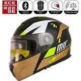 MTS M966 V2 WX92 Motosiklet Kaskı Güneş Vizörlü Çene Açılır Motorcu Kask - Çok Renkli