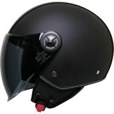 Mts Pro Helmelts FX-101 Deri Açık Motosiklet Kaskı - Siyah - XL