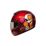Mts Sy118 Çocuk Kaskı Skull Kırmızı (Siyah Camlı)