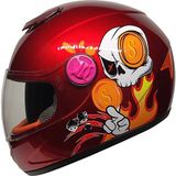 Mts Sy118 Cocuk Kaskı Skull Kırmızı